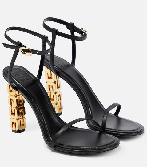 G Cube leather sandals