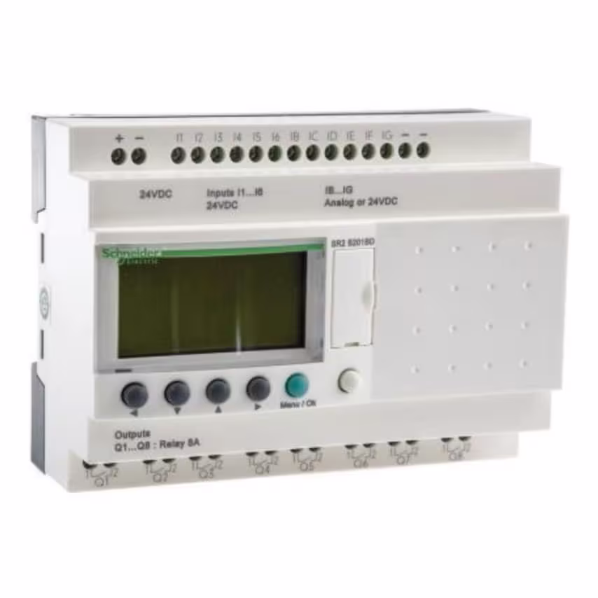 Schneider Electric SR2B201BD, SR2 20 I-O 24 VDC Includes Clock