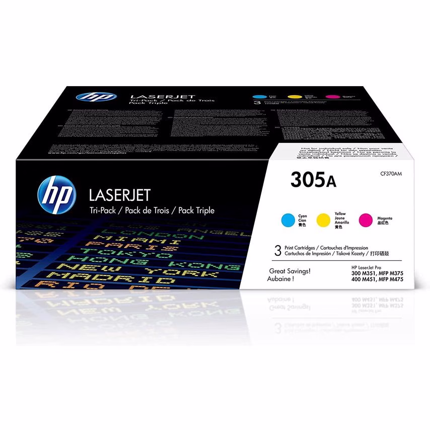 HP HP 305A Multipack Standard Capacity Toner 3x 2.6K pages for HP LaserJet Pro M