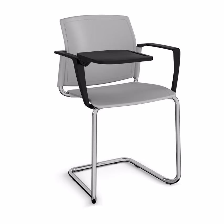 Dams MTO Santana Cantilever Chair with Plastic Seat and Back, Chrome Frame with