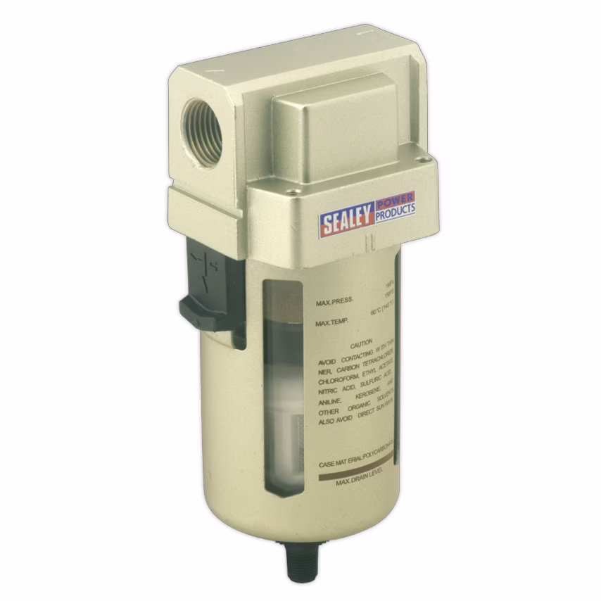Sealey Air Filter Auto Drain Max Airflow 140CFM