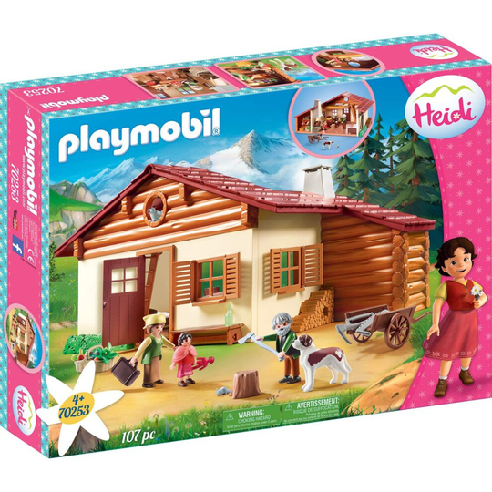 Playmobil 70253 Heidi at the Alpine Hut 107PC Playset