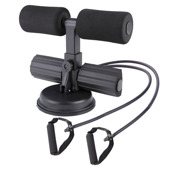 (Black) Sit Up Assistant Bar Fitness Training Workout Exercise With Resistance Band