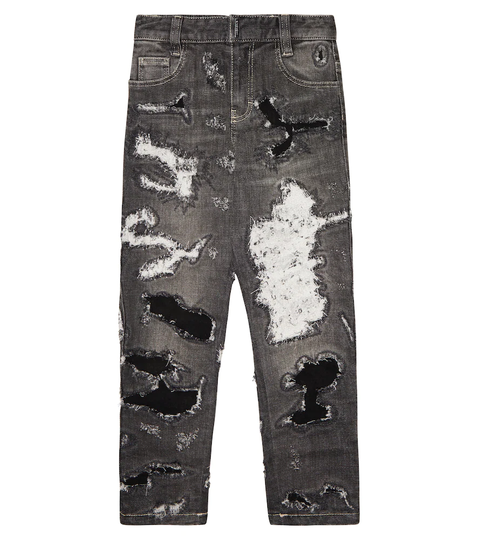 Distressed jeans