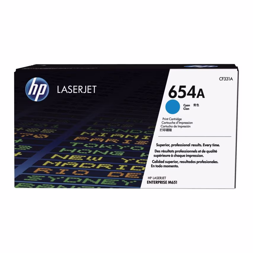 HP HP 654A Cyan Standard Capacity Toner 15K pages for HP Color LaserJet Enterpri