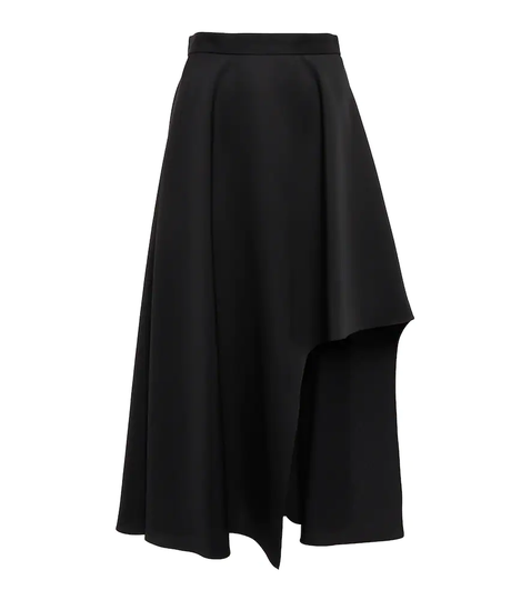 Wool midi skirt