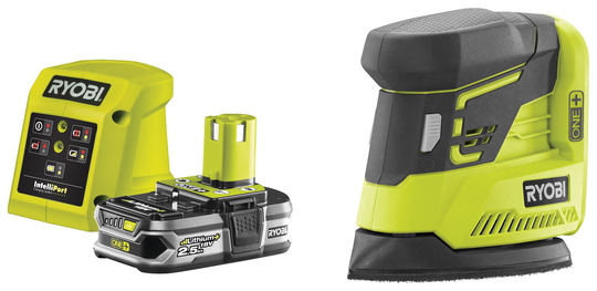 Ryobi Cordless One+Palm Sander Bat with Charger - 18V