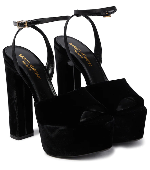 Jodie velvet platform sandals