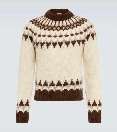 Jacquard wool-blend sweater