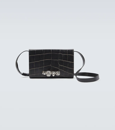 Four Ring leather messenger bag