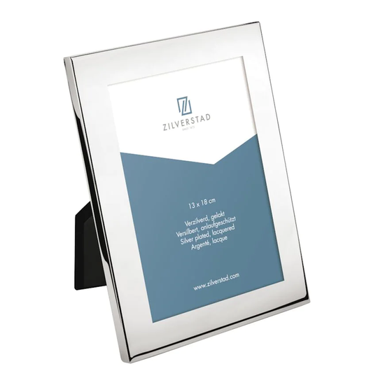 Zilverstad Photo Frame 13X18cm Riga Design in Shiny Lacquered Silver Plate