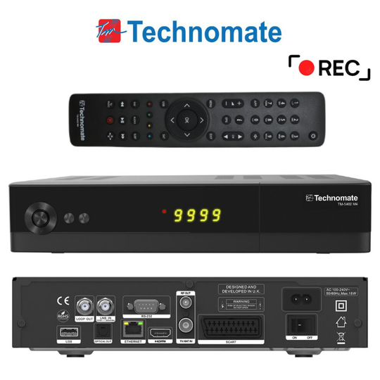 Technomate TM-5402 HD 1080p M4 DVB-S2 PVR 1TB HDD Satellite Receiver LAN USB PVR