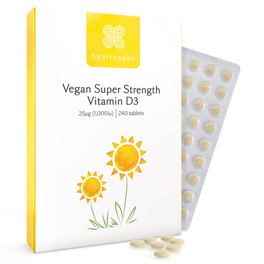 Vegan Super Strength Vitamin D3 25μg (1,000iu), 240 Tablets