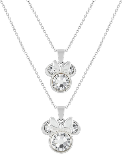 Disney Silver Colour Minnie Mum & Daughter Pendant Set of 2