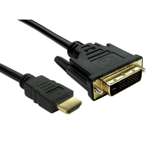 Cables Direct Cables 2M Black HDMI M DVI-D Cab Gold Conn