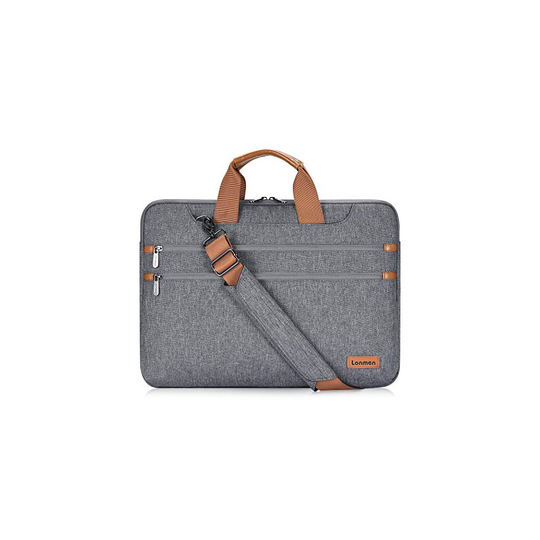 LONMEN 15.6 Inch Laptop Case Waterproof Shoulder Bag Compatible with Lenovo 15.6 Inch Ideapad 330/15.6 Inch HP EliteBook 850 G3 / Dell New Latitu