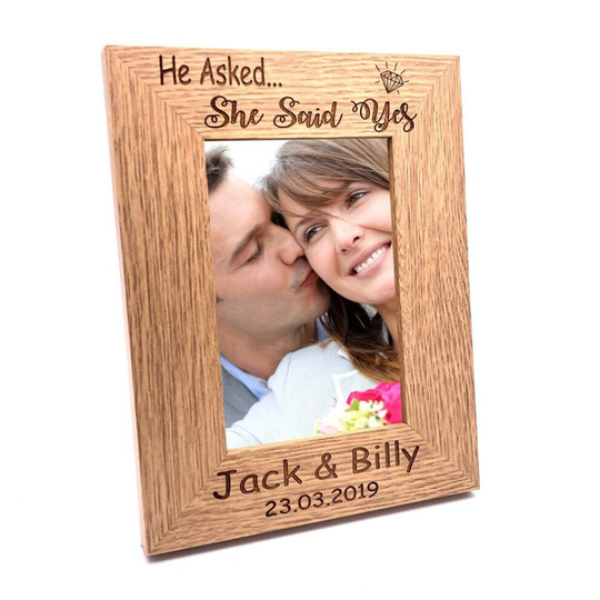 Personalised Engagement Gift Memories Portrait Photo Frame Gift