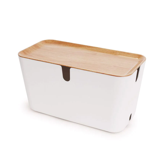Bosign Hideaway Cable Organiser Extra Extra Large White & Natural