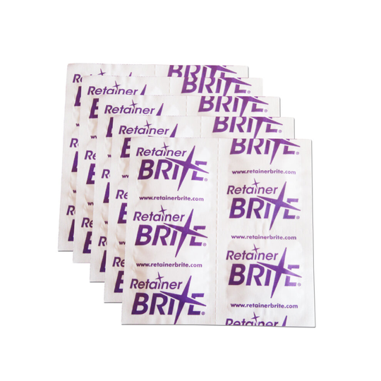 Retainer Brite Sample x 20 Tablets, Cleaning Dental Braces Guards Trays