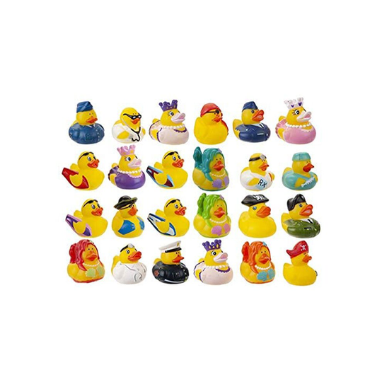 (12) Mixed Rubber Ducks Mix up Mini Rubber Ducks for Party Favours, Party Bags, Games, Duck race