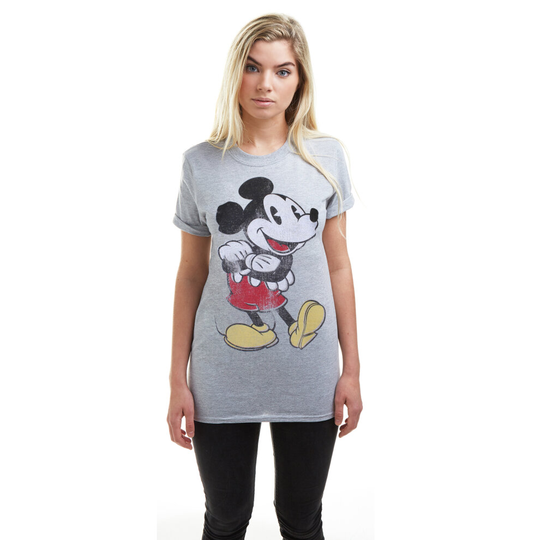 (LRG) Disney Ladies - Mickey Mouse Vintage - T-shirt - Grey