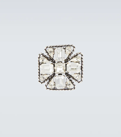 Crystal-embellished brooch