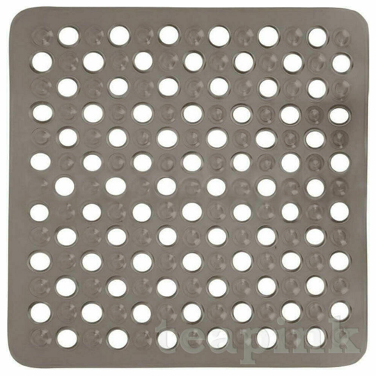 (BATHROOM PVC RUBBER MATS ANTI SLIP SUCTION 42 X 42 cm) BATH SHOWER MAT NON SLIP