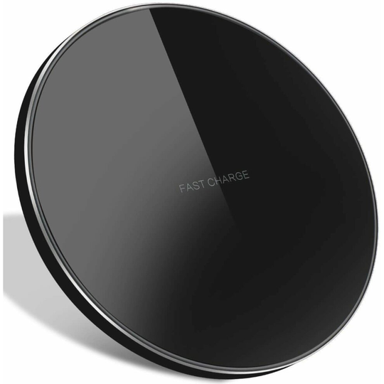 (Black ) Fast Wireless Charger Charging Pad For iPhone