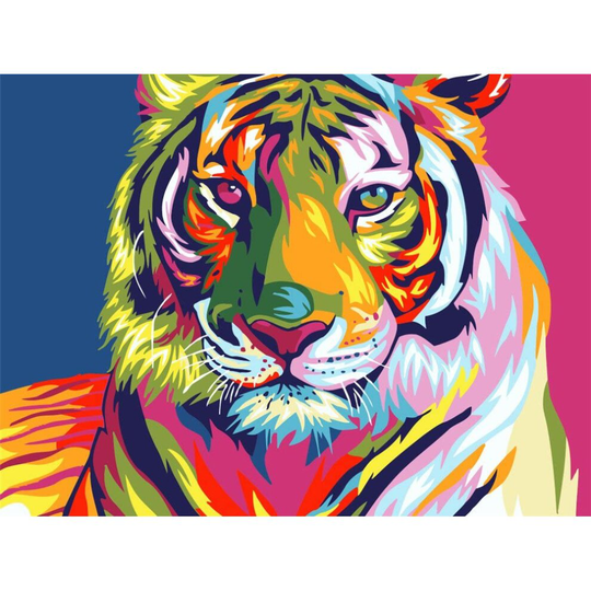 Komking DIY Painting Paint by Numbers Kit for Adults Beginner, Colorful Animals Painting on Canvas Without Frame 16x20inch -...