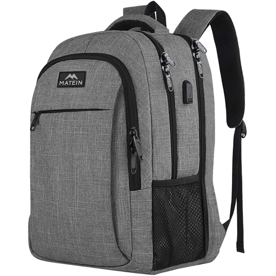 MATEIN Laptop Backpack 17.3 Inch Large Anti-Theft Backpack with USB Charging Port Work College Backpack Daypack for Men Women Water Resistan