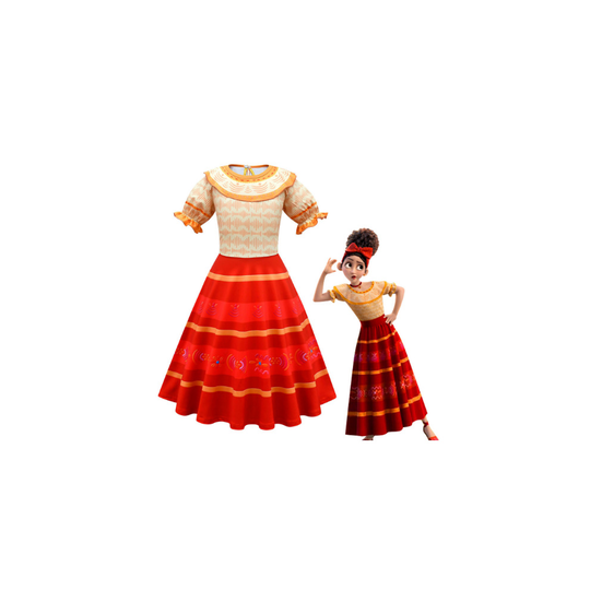 (7-8 Years) Cosplay Pepa Dolores Costume Cartoon Princess Dress Girls Evening Birthday Dress