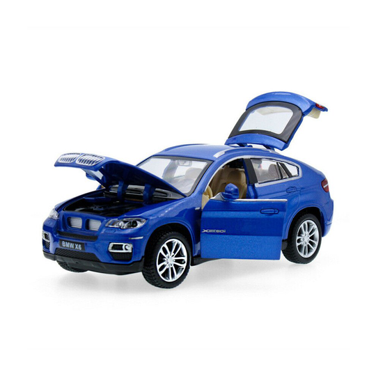 (Blue) 1:32 BMW X6 SUV Diecast Model Car Collection Decor