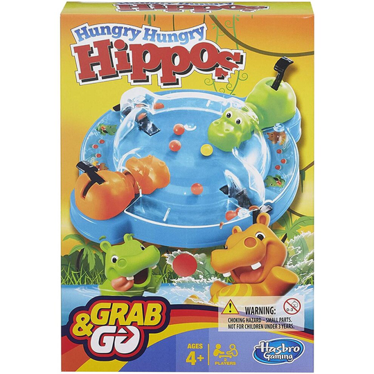 Hasbro Gaming Elefun and Friends Hungry Hippos Grab/Go Game