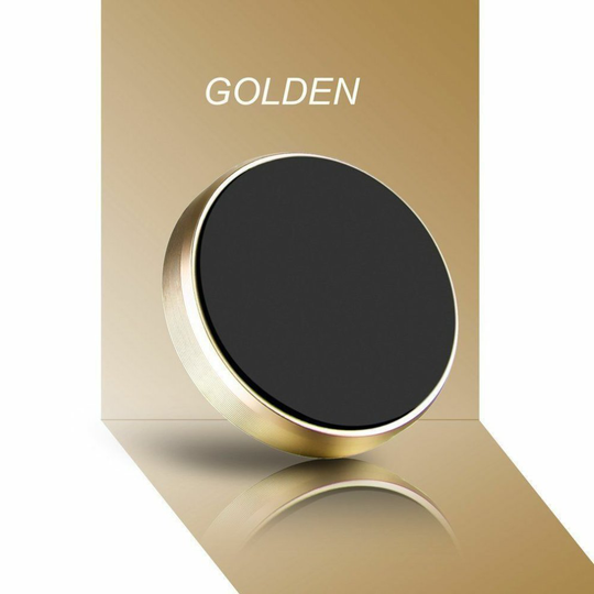 (Gold) In Car Magnetic Phone Holder Mount Fits Dashboard Dash Mobile Universal iPhone 7 8 XR XS Max