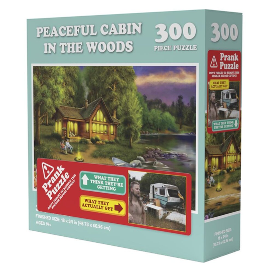 Doing Things Cabin Prank 300 Piece Jigsaw Puzzle