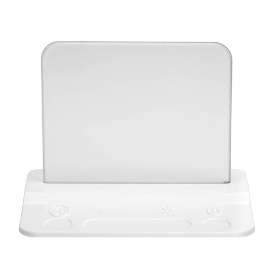 Integral USB Table Light with Charger, White