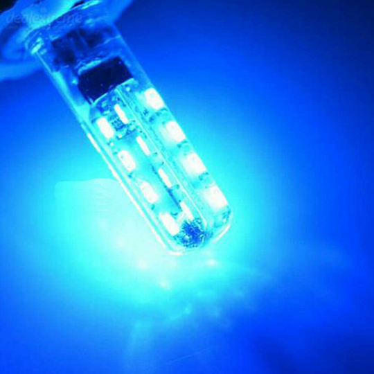 (4W 32LEDs, Blue) 2Pcs G4 LED Silicone Corn Bulb Mini SMD 3W 4W 230V Colourful Light Crystal Lamp