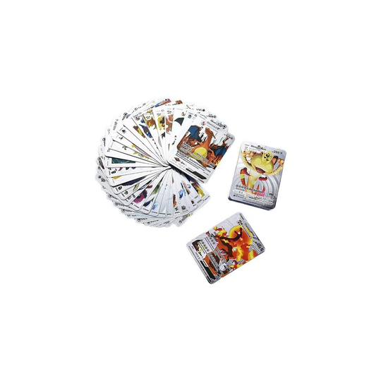 (55PCS Silver) Pokemon Cards Vmax TCG GX EX Cards Toys Gifts