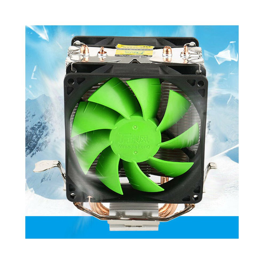Silent Dual Fan CPU Cooler Heatsink For Intel LGA775/1156 AMD AM2+/AM3/AM4 Ryzen