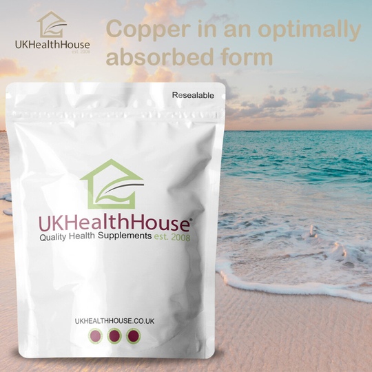 Copper Bisglycinate 1mg - 60 Tablets 1,000mcg Mineral Supplements