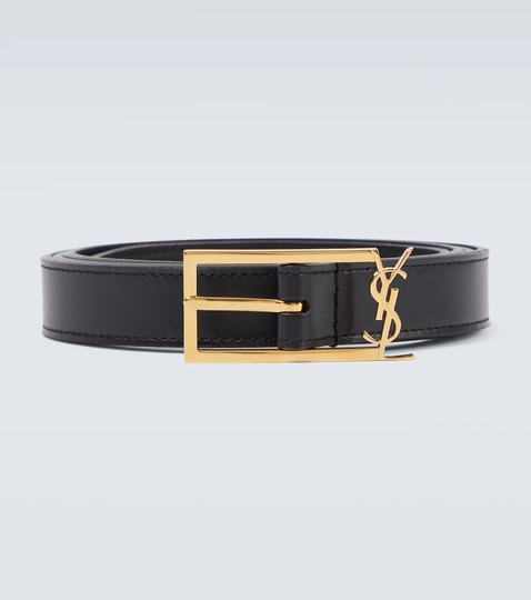 New Cassandre logo leather belt