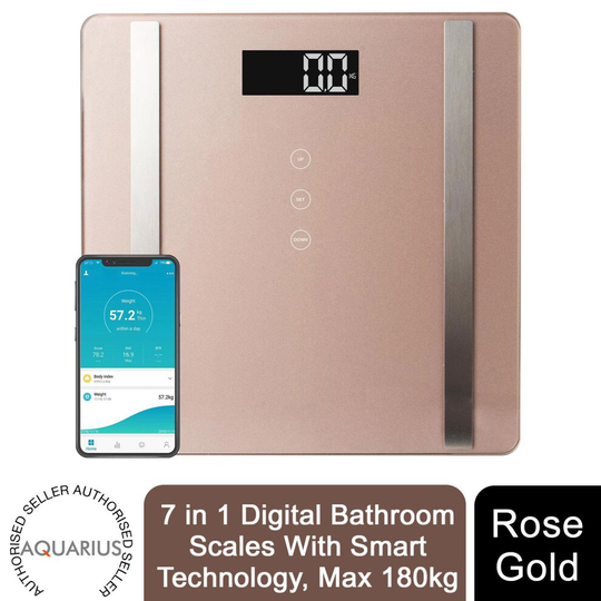 (Rose Gold) AQ 7 in 1 Digital Bathroom Weighing Scales