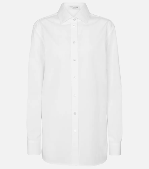 Oversized cotton poplin shirt