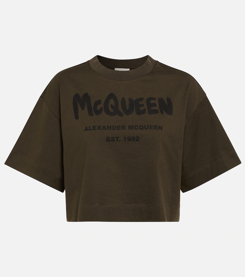 Logo cotton cropped T-shirt