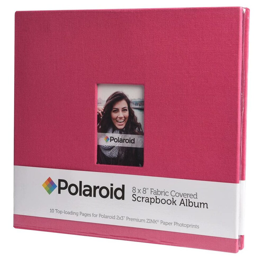Polaroid Pink Textile Photo Album and Sheet Protector