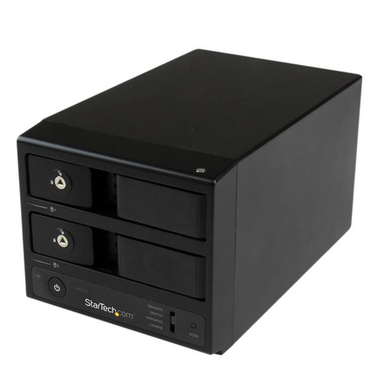 Startech USB3 eSATA DualBay Trayless 3.5 HDD Case