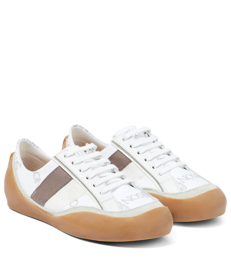 Bubble embroidered canvas sneakers