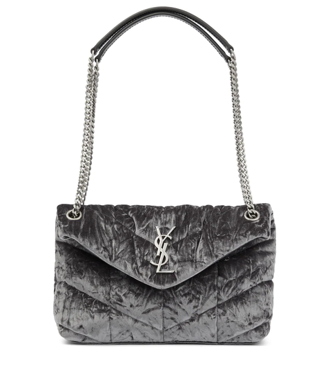 Loulou Puffer Small velvet shoulder bag