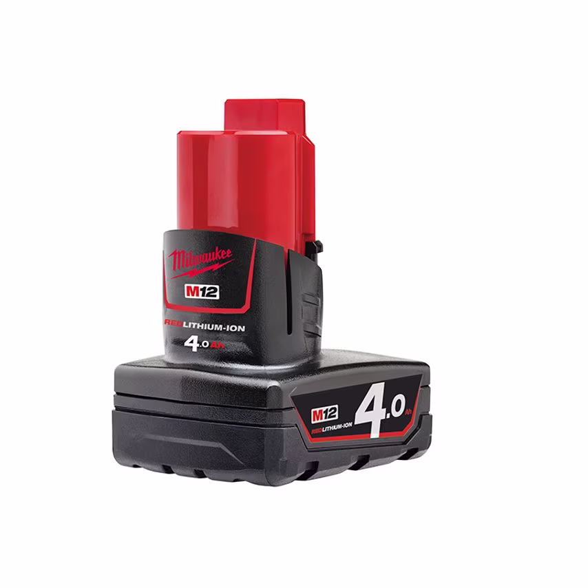 Milwaukee Power Tools M12 B4 REDLITHIUM-ION Battery 12V 4.0Ah Li-ion MILM12B4
