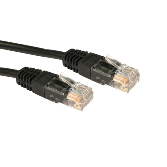 Cables Direct 5 Cables 5M 5E UTP PVC INJ MDD Cable - Black 0